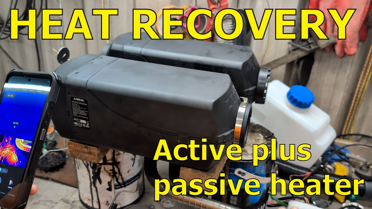 Diesel heater exhaust heat recovery - active plus passive heater