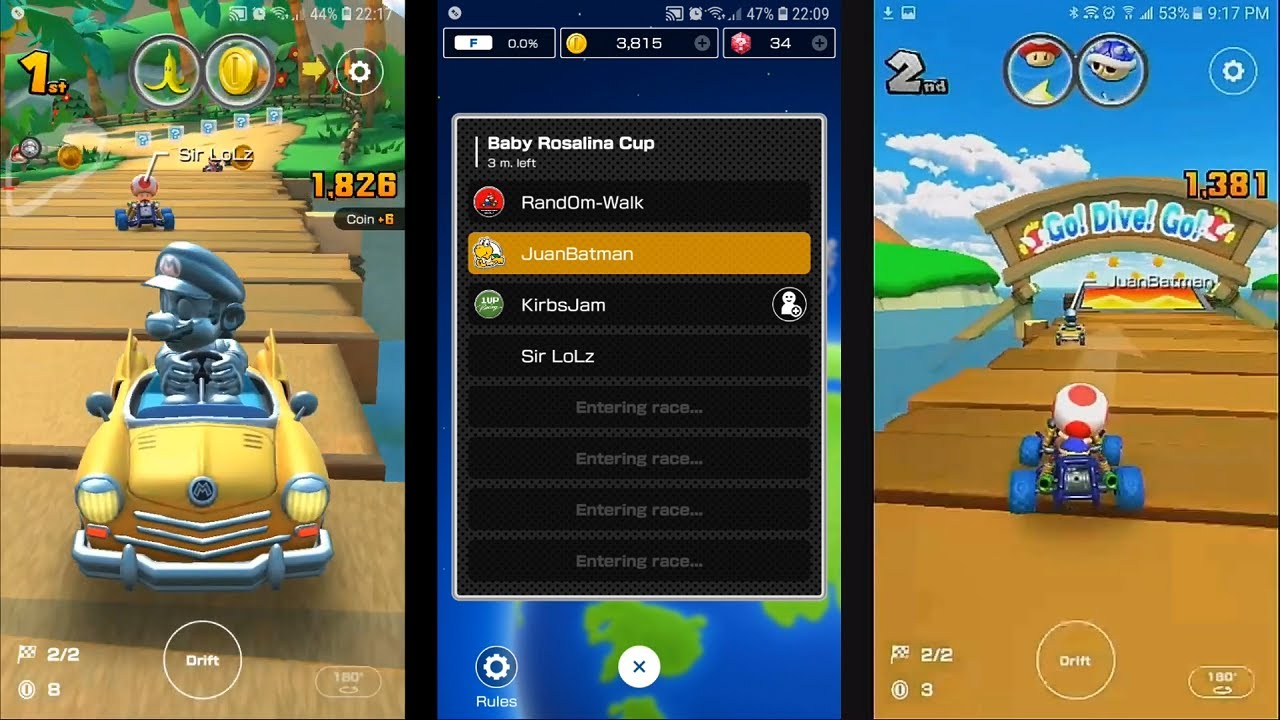 Mario Kart Tour - Online Multiplayer Splitscreen Races (feat. Sir Lolz)