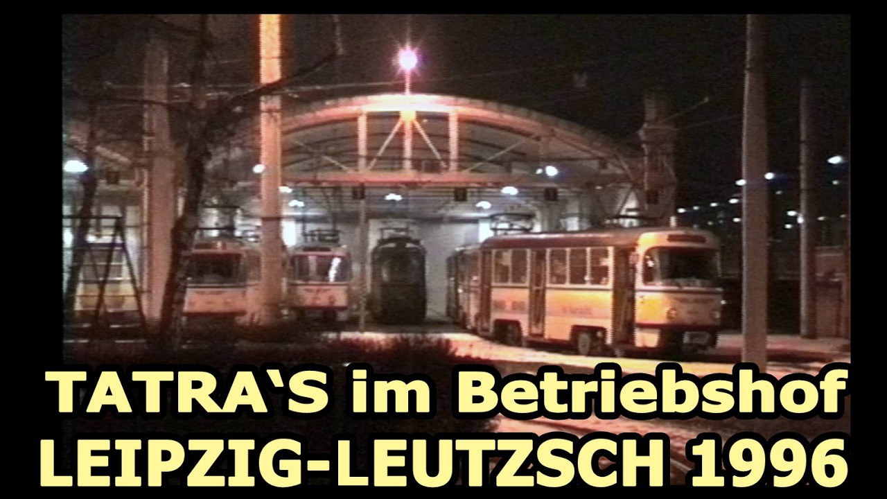 LEIPZIG LEUTzSCH -  FEIERABEND BEI DER TATRA STRASSENBAHN IM WINTER1996