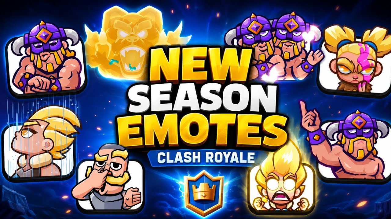 NEW SEASON EMOTES CLASH ROYALE (SEASON 86)