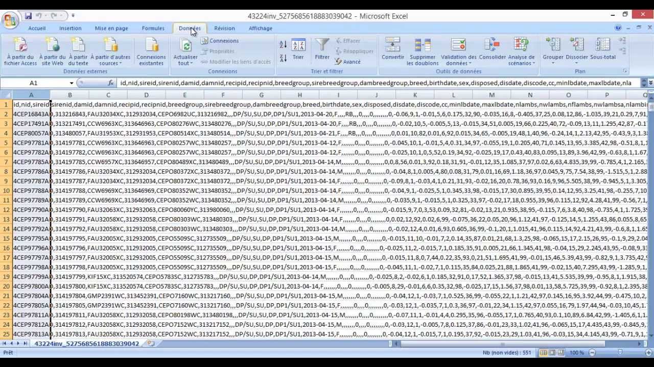 GenOvis - Conversion d'un fichier CSV en format Excel