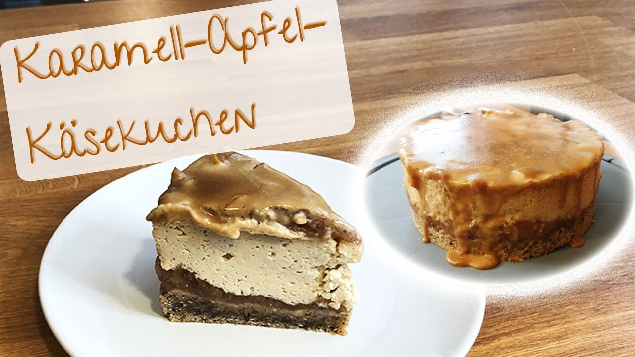 Veganer Karamell-Apfel-Käsekuchen | Apfel Rezept | Backen im Herbst