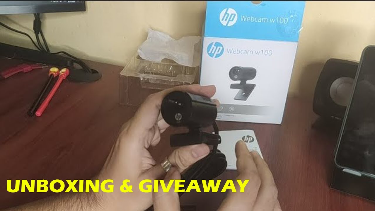 Hp Webcam W100 Setup | Hp Webcam W100 Unboxing & Review | Giveaway