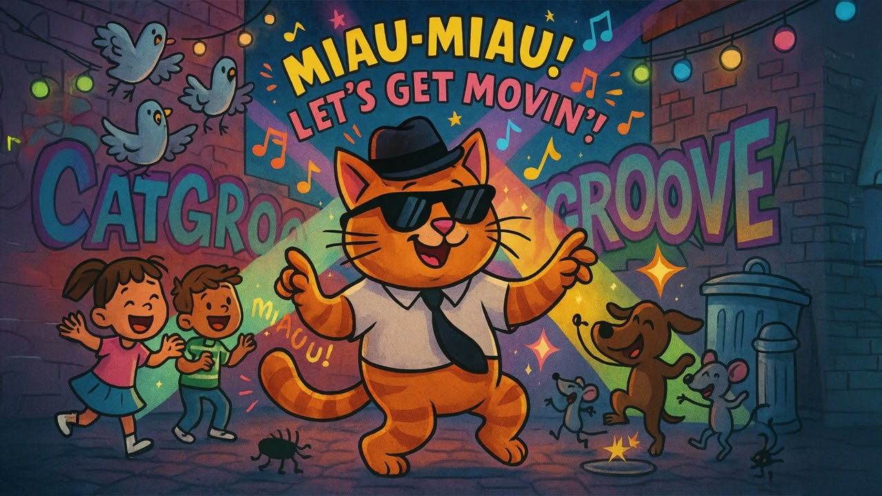 Catgroove 🐱🎶 | Funky Katzen-Kinderlied mit Groove & „Miau-Miau!“ | Lieder-Zwerg