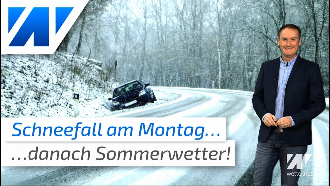 Schnee und Stra&szlig;engl&auml;tte bis in die Niederungen! Winter am Montag, danach wieder Sommerwetter!