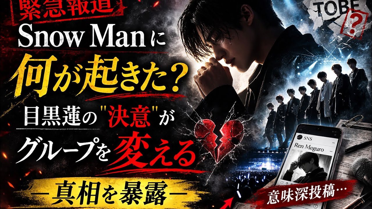 💔9人の絆に何が？Snow Man“再出発”の裏側と目黒蓮の本音😭