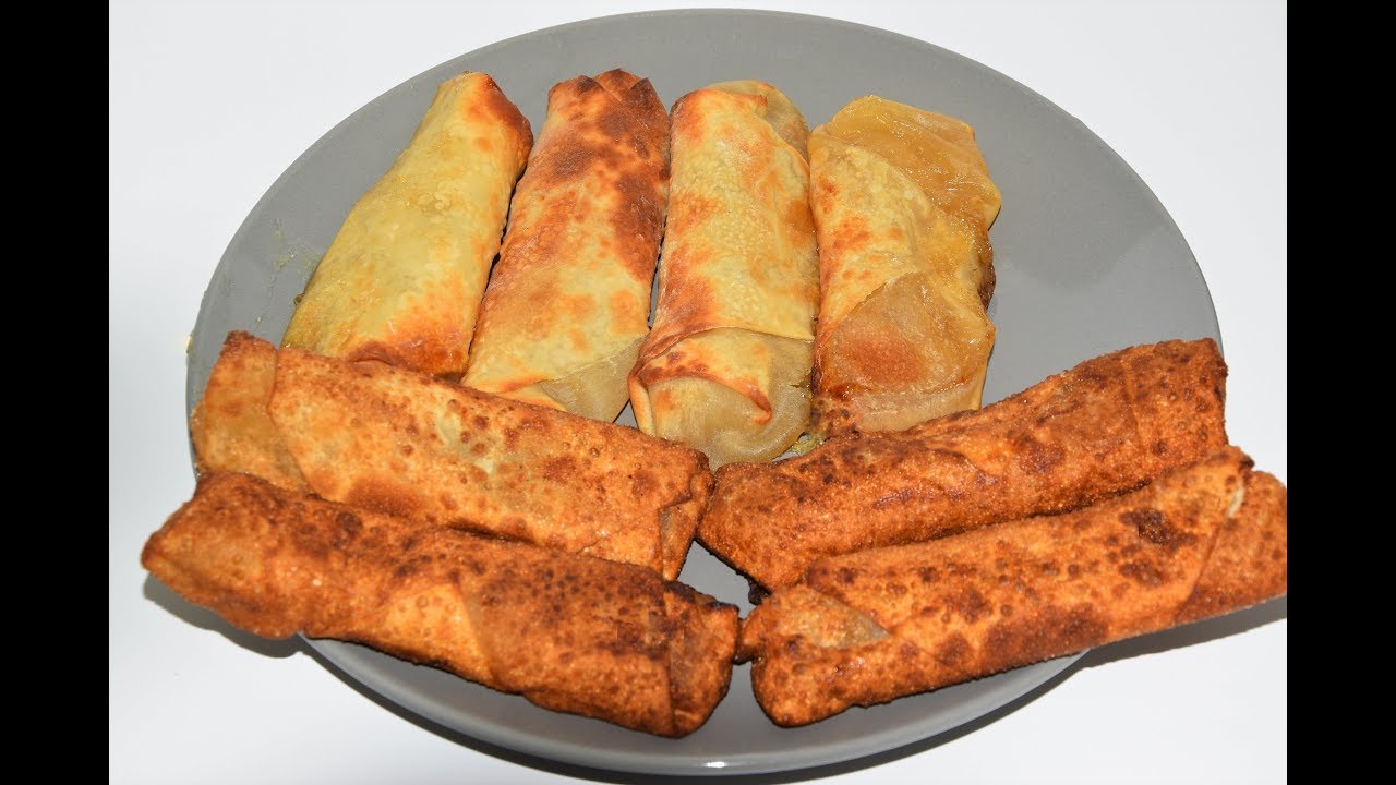 Apple Pie Egg Rolls Air Fried VS. Fried Apple Pie Egg Rolls