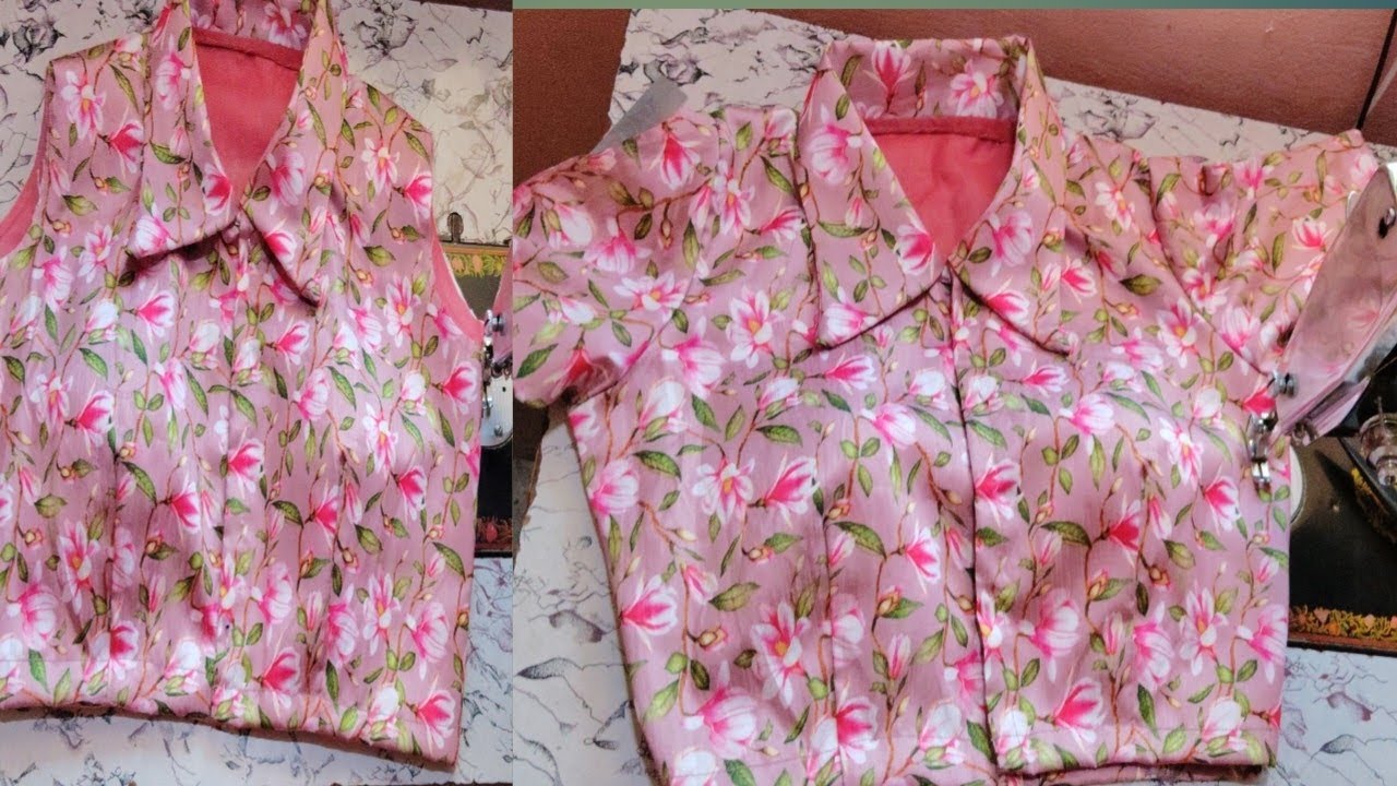 Collar Blouse Cutting and Stitching/Shirt Collar Blouse