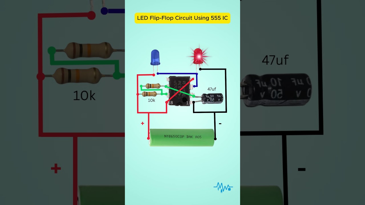 Dual LED Flasher Circuit &ndash; 555 Timer Project #Shorts