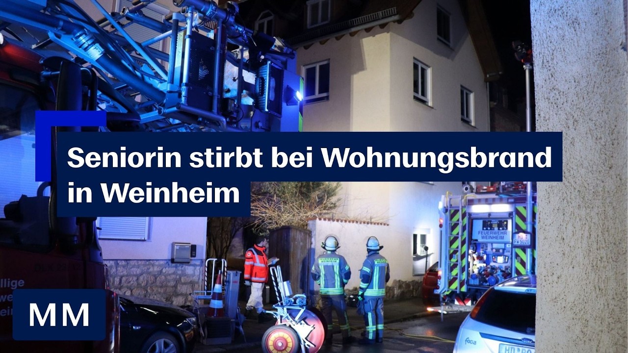 Seniorin stirbt bei Wohnungsbrand in Weinheim