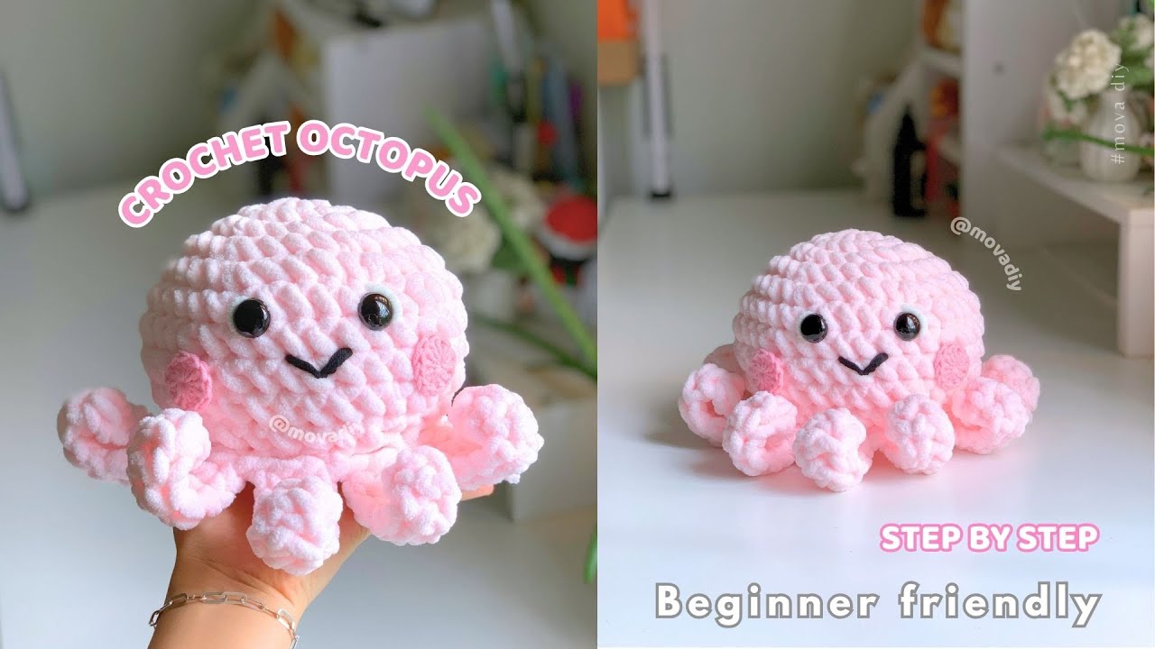 🐙 How to crochet a octopus step by step 🐠🪸🐙 Octopus amigurumi  🐚🐟 Beginner friendly, Slow #movadiy