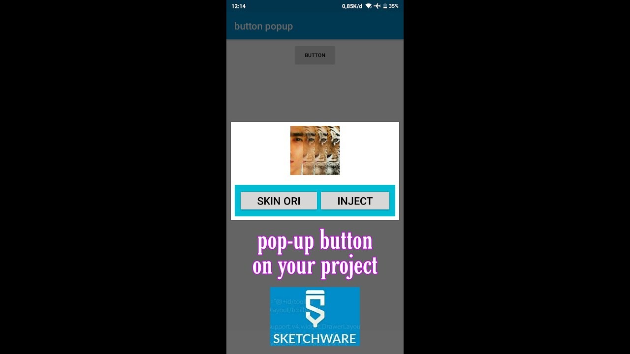 popup button | Sketchware tutorial