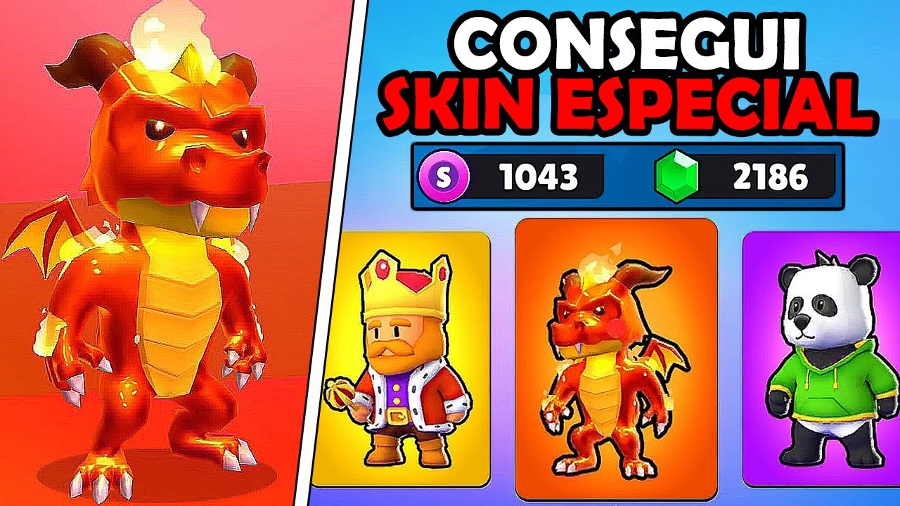 Stumble Guys TORREI 2000 GEMAS E PEGUEI UMA SKIN ESPECIAL!