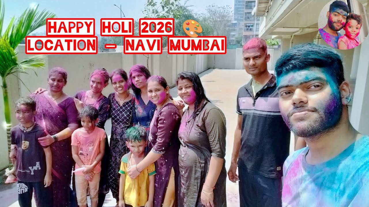 Holi 2026 in Navi Mumbai 🌈 | Rang, Masti & Dosti | Full Celebration Vlog