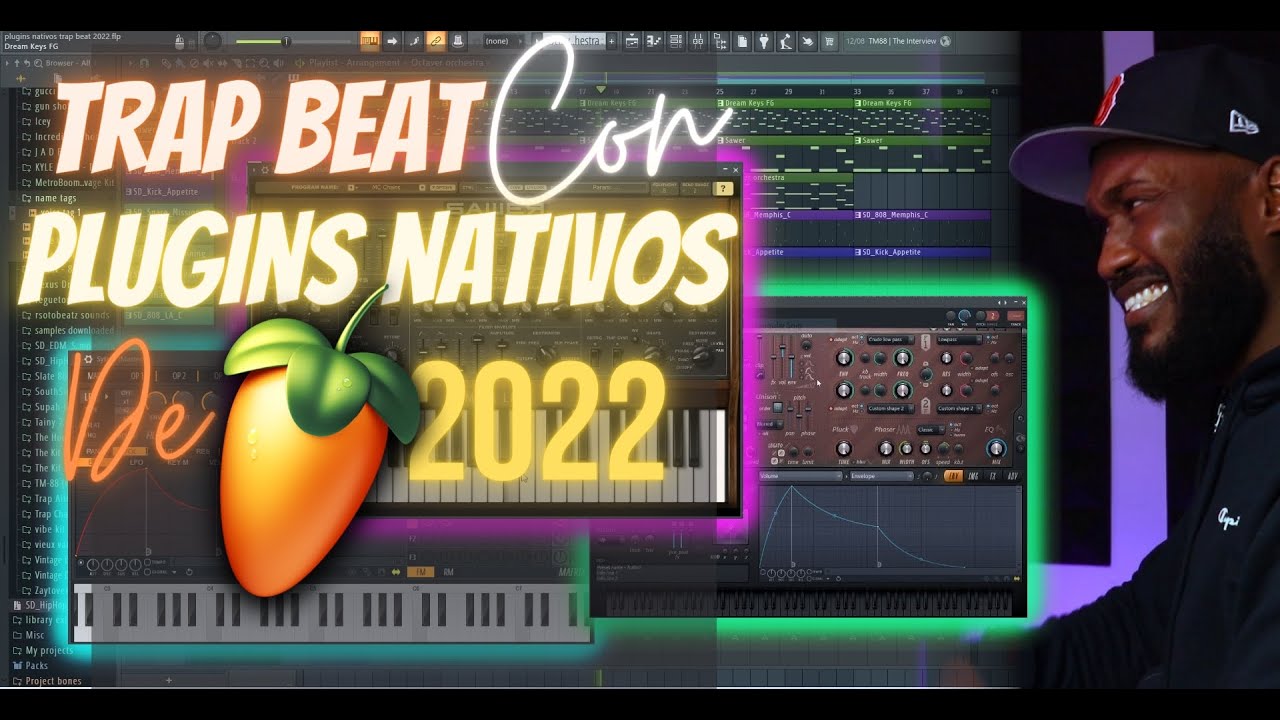 COMO HACER UN BEAT DE TRAP CON PLUGINS NATIVOS DE FL STUDIO, BASE DE TRAP EN FL STUDIO TUTORIAL 2022