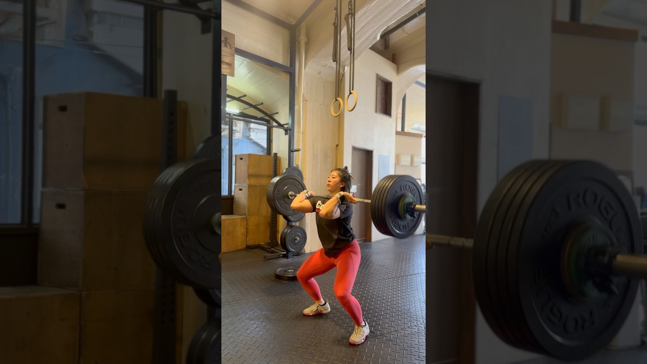 強い女を目指す女子🎀 #クリーン #clean #ジャーク #jerk