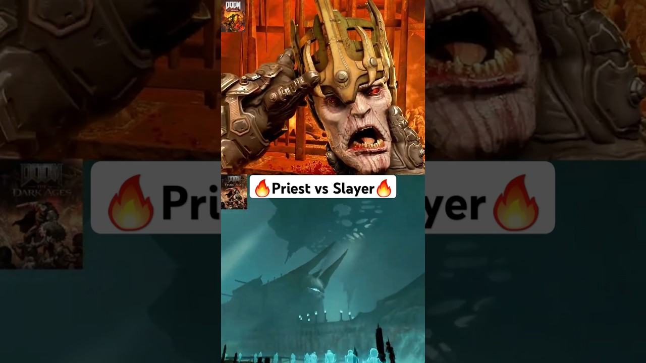 How Slayer treat priest in Doom Eternal and Doom the Dark Ages 💀💀#doomthedarkages #doometernal