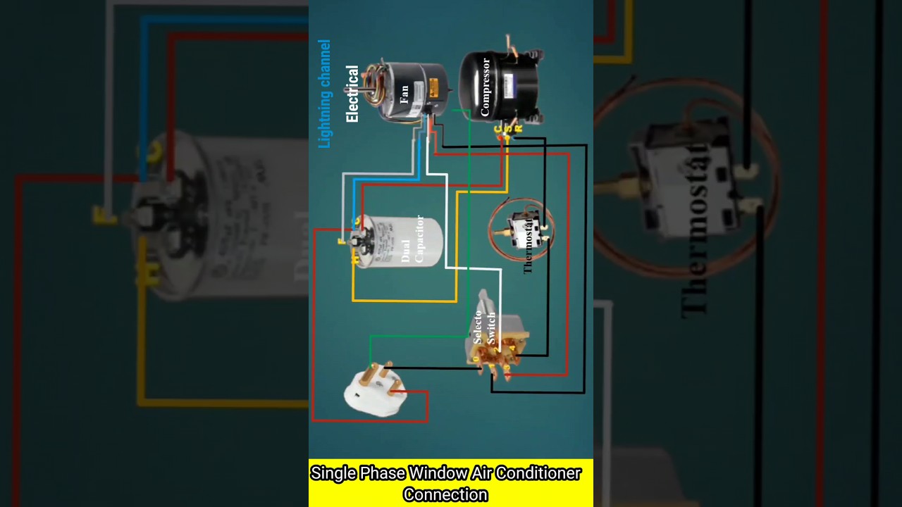 Window AC wiring connection Air conditioner Wiring Diagram 
