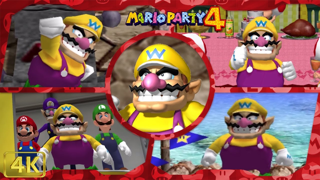 All Minigames (Wario gameplay) | Mario Party 4 ⁴ᴷ