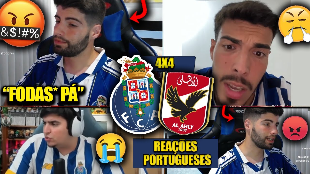 REA&Ccedil;&Otilde;ES dos PORTUGUESES FURIOSOS com a ELIMINA&Ccedil;&Atilde;O - PORTO 4X4 AL AHLY [REACT MUNDIAL 2025]