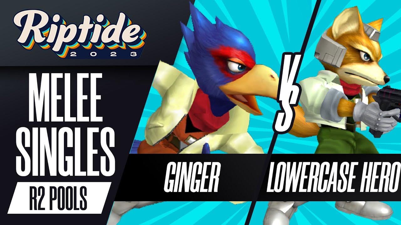 Ginger (Falco) vs Lowercase hero (Fox) - Melee Singles Round 2 Pools - Riptide 2023