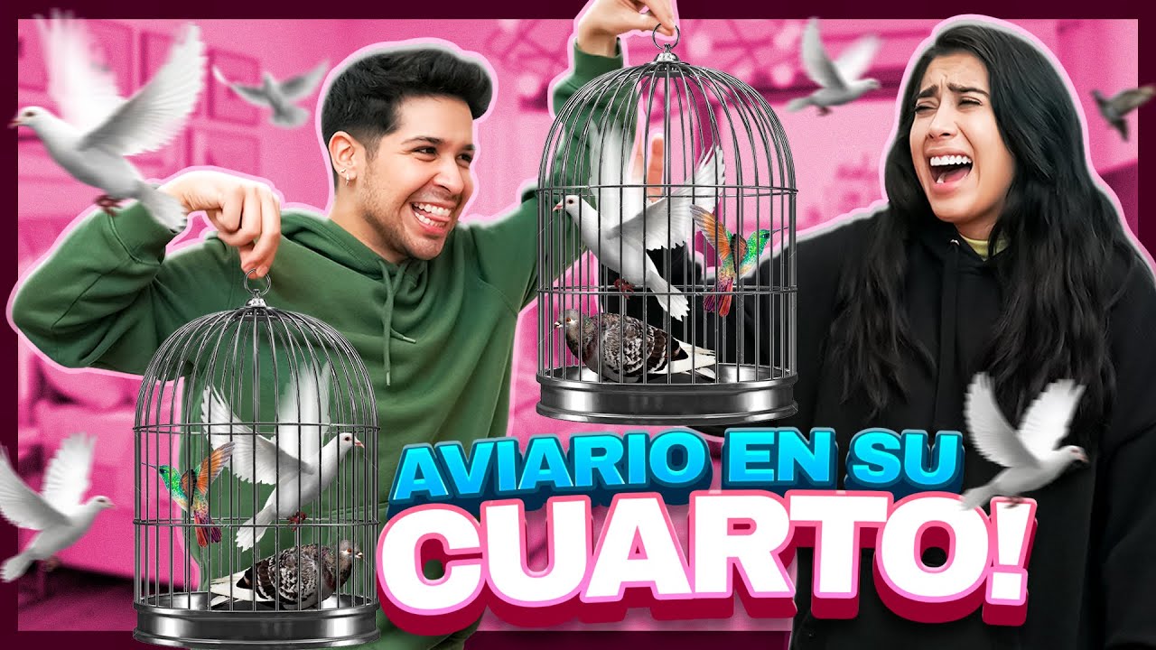 SU PEOR FOBIA, LE LLENE SU CUARTO DE AVES  | BROMA A @KimShantal 😈 | ALEX FLORES ❤
