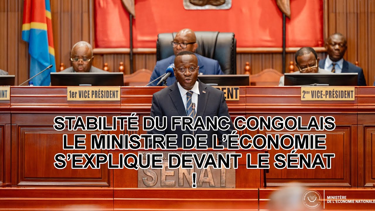 STABILIT&Eacute; DU FRANC CONGOLAIS : LE MINISTRE DE L&rsquo;&Eacute;CONOMIE S&rsquo;EXPLIQUE DEVANT LE S&Eacute;NAT !