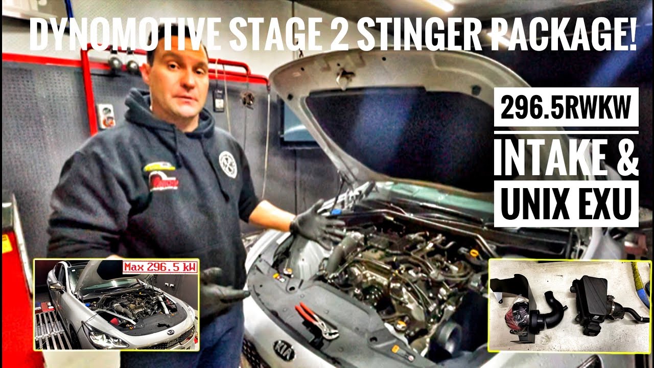 We fit and tune our stage 2 package on a Kia Stinger gt 296kw at the wheels!