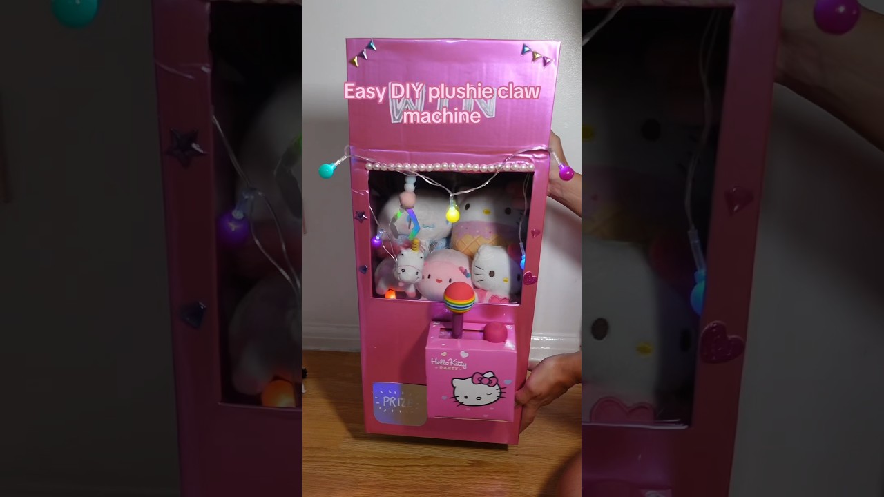 Easy diy claw machine plushie display 