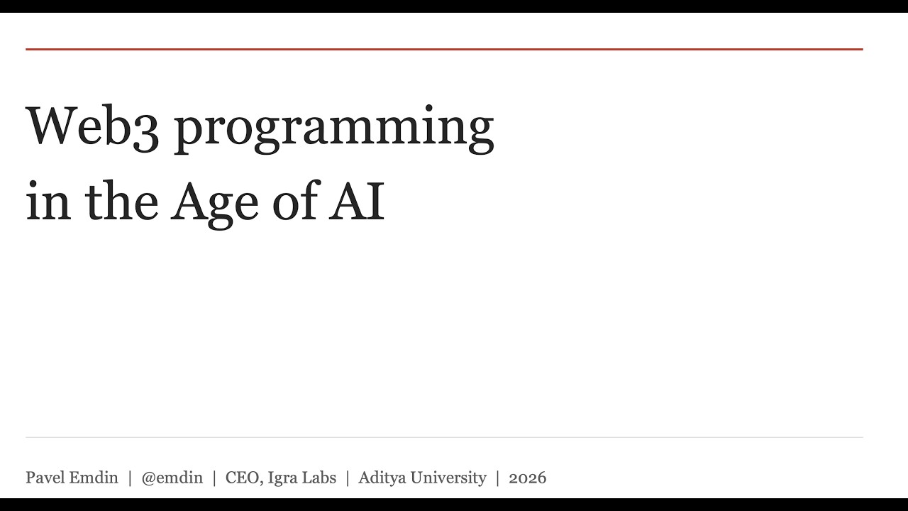 Web3 Programming in the age of AI