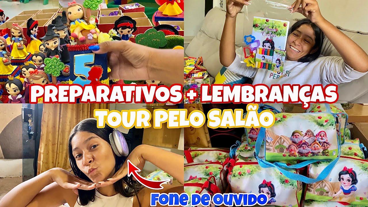 PREPARATIVOS PARA A FESTA DE 5 ANOS DA AURORA | Tema: Branca de neve 😱🍏♥️🎉