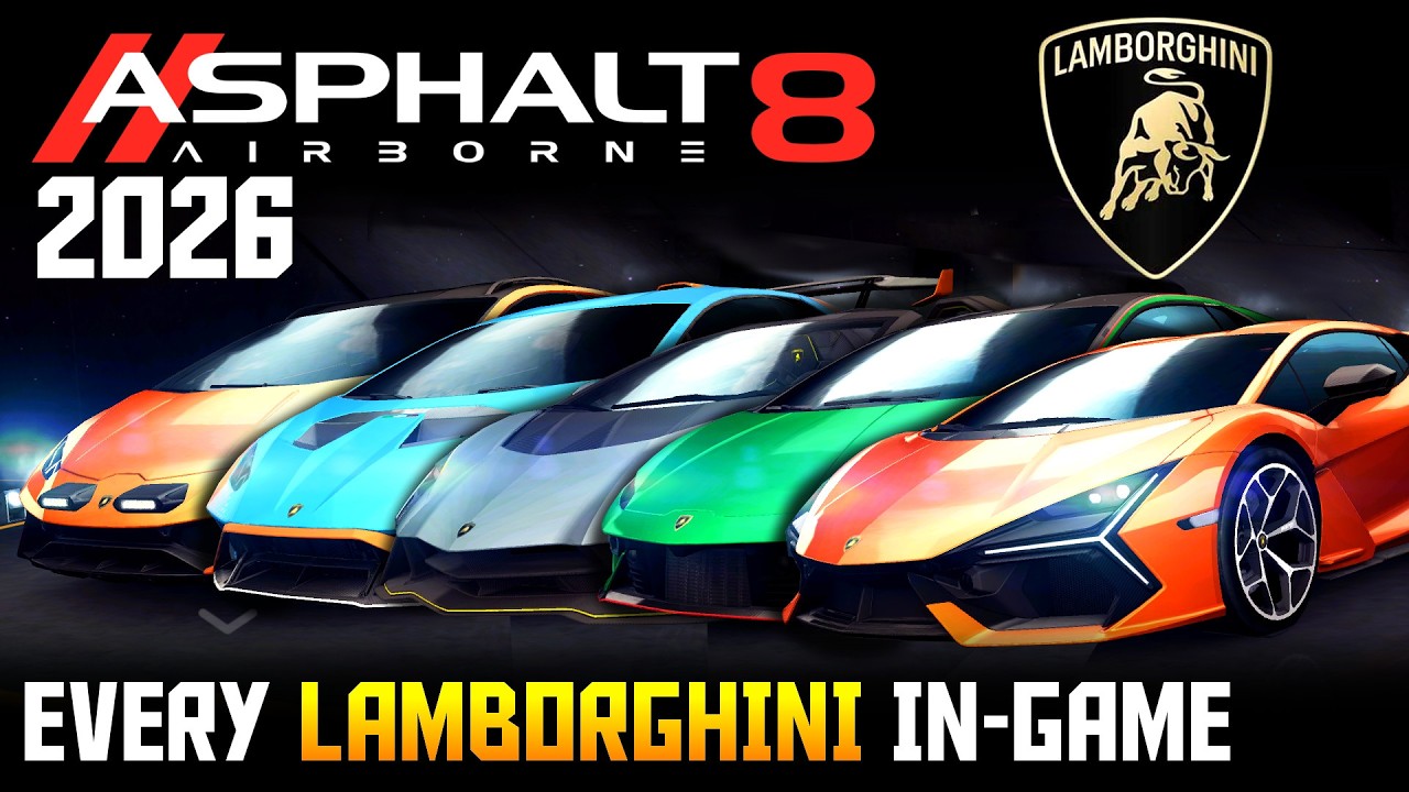 Asphalt 8: Full Lamborghini 2026 Showcase (Every Car in-game)