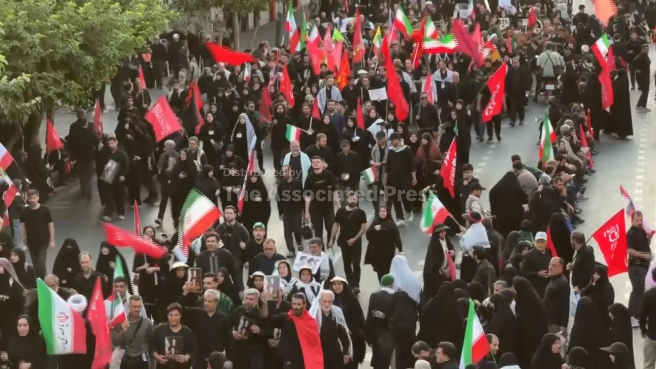 Crowd starts to build in Tehran ahead of Khamenei funeral procession
