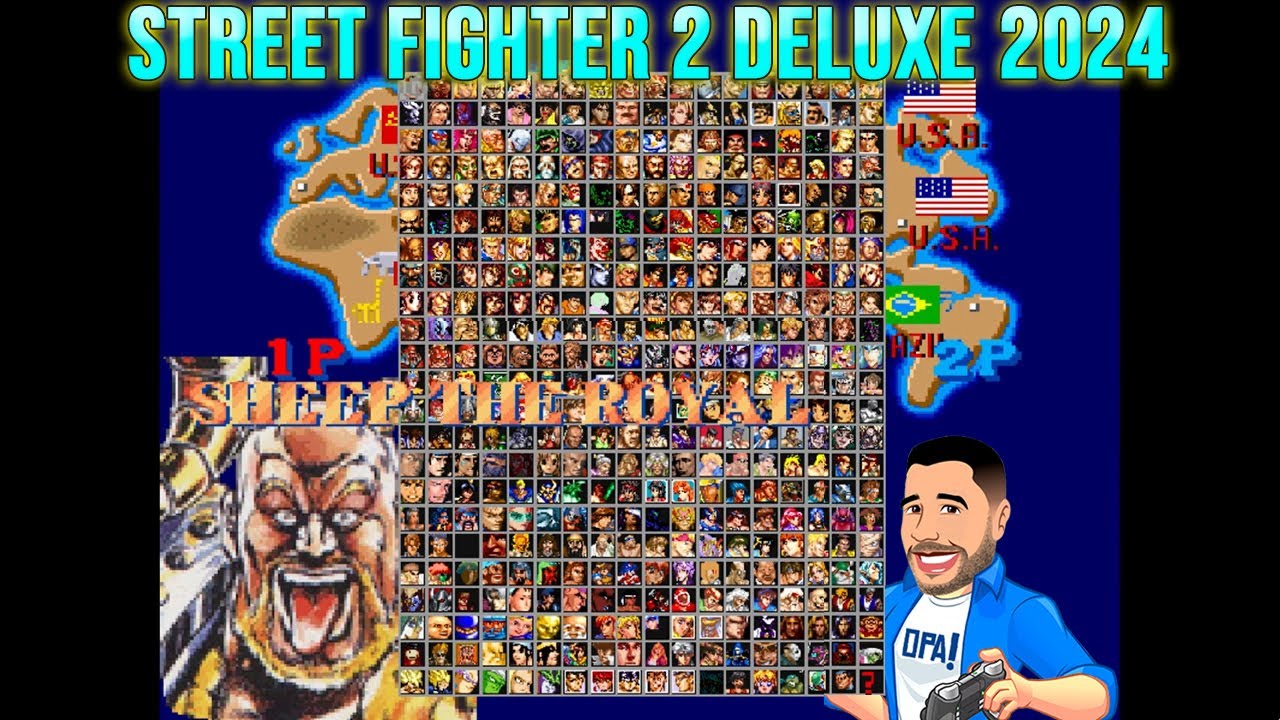 Street Fighter 2 Deluxe 2024 - Jogando com Sheep The Royal - Roda em PC fraco.
