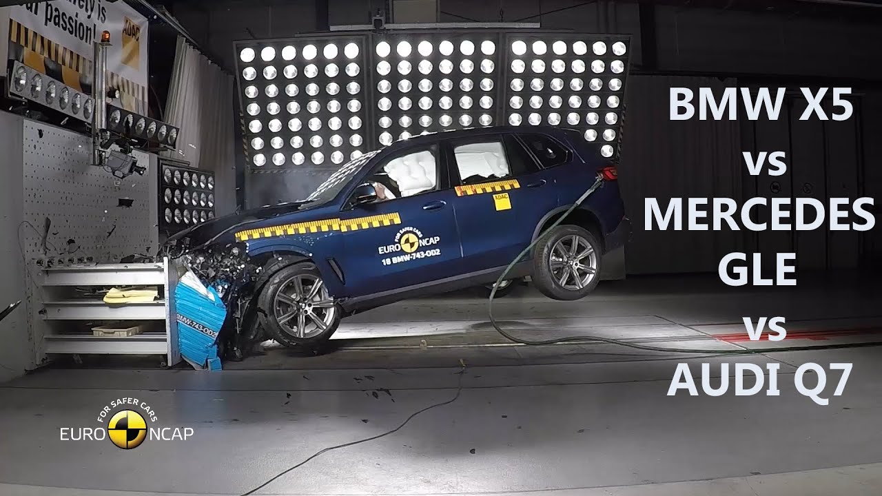 BMW X5 vs MERCEDES GLE vs AUDI Q7 Crash Test comparison, witch GERMAN SUV is best ?? (mercedes-benz)