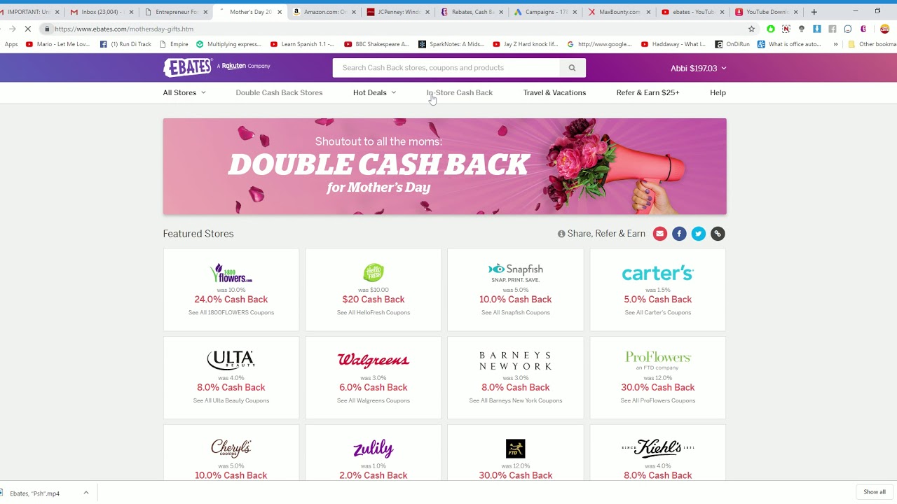 Ebates How it works and How to make Money online with Cash Back sites