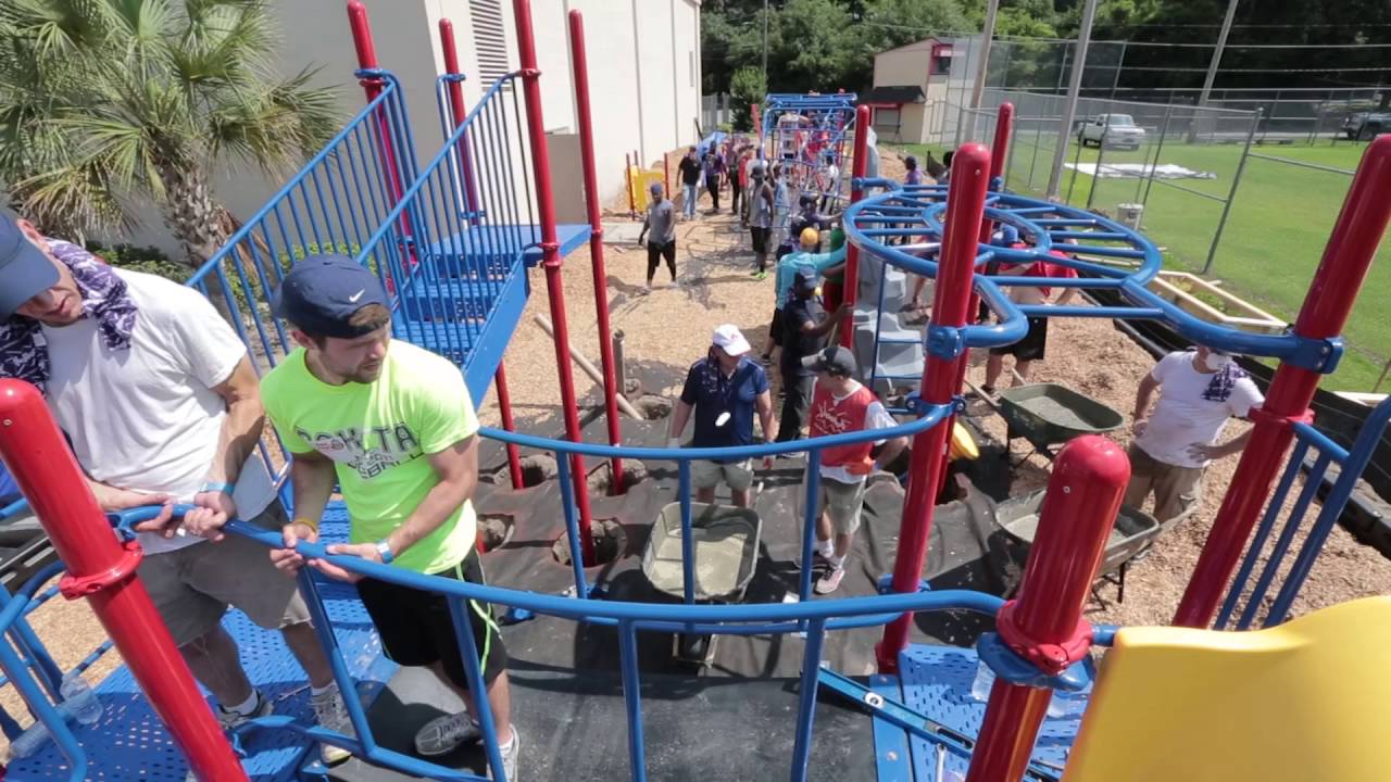 Gulfstream Volunteers Build Community Playground in Two Days