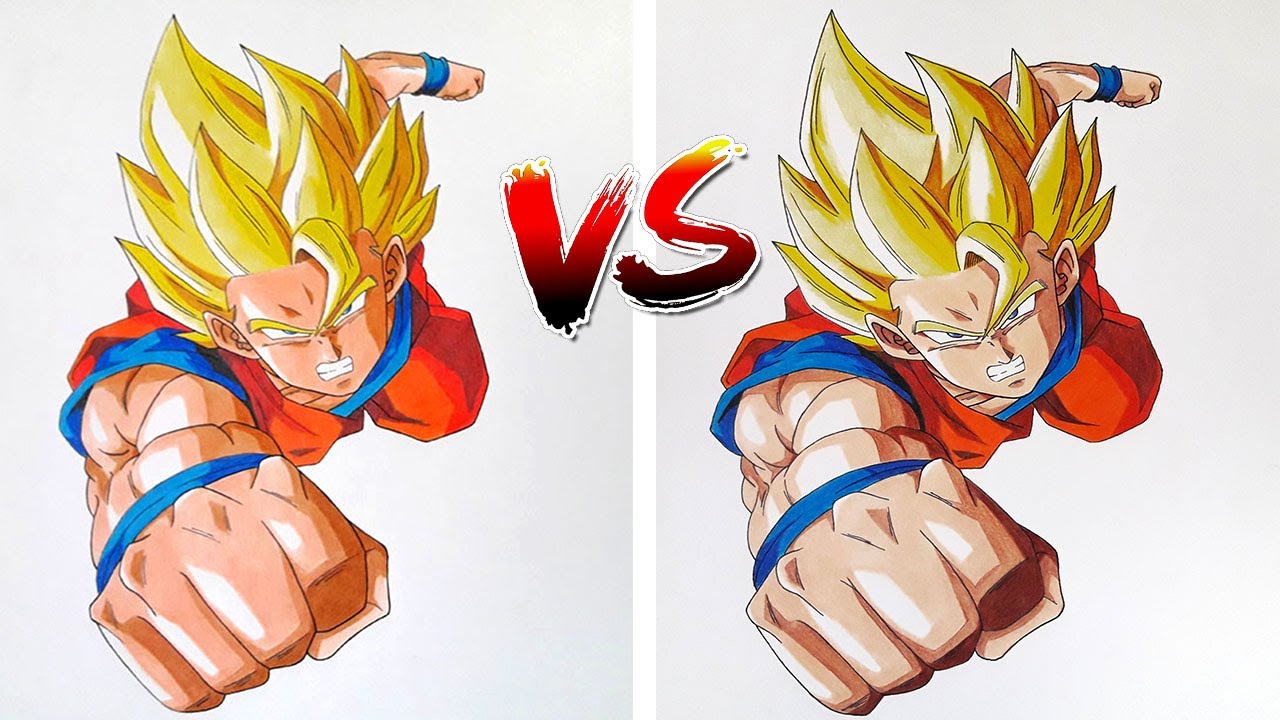 🔴¿CUAL ES MEJOR?👉 Lapices Maped VS Faber- Castell 👈 / Como Dibujar a GOKU Ssj / Dibu House