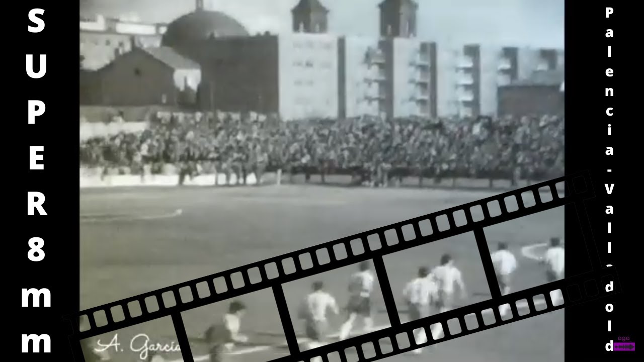SUPER 8 mm film B&W 📽  PALENCIA CF ⚽ REAL VALLADOLID | A&Ntilde;OS 70