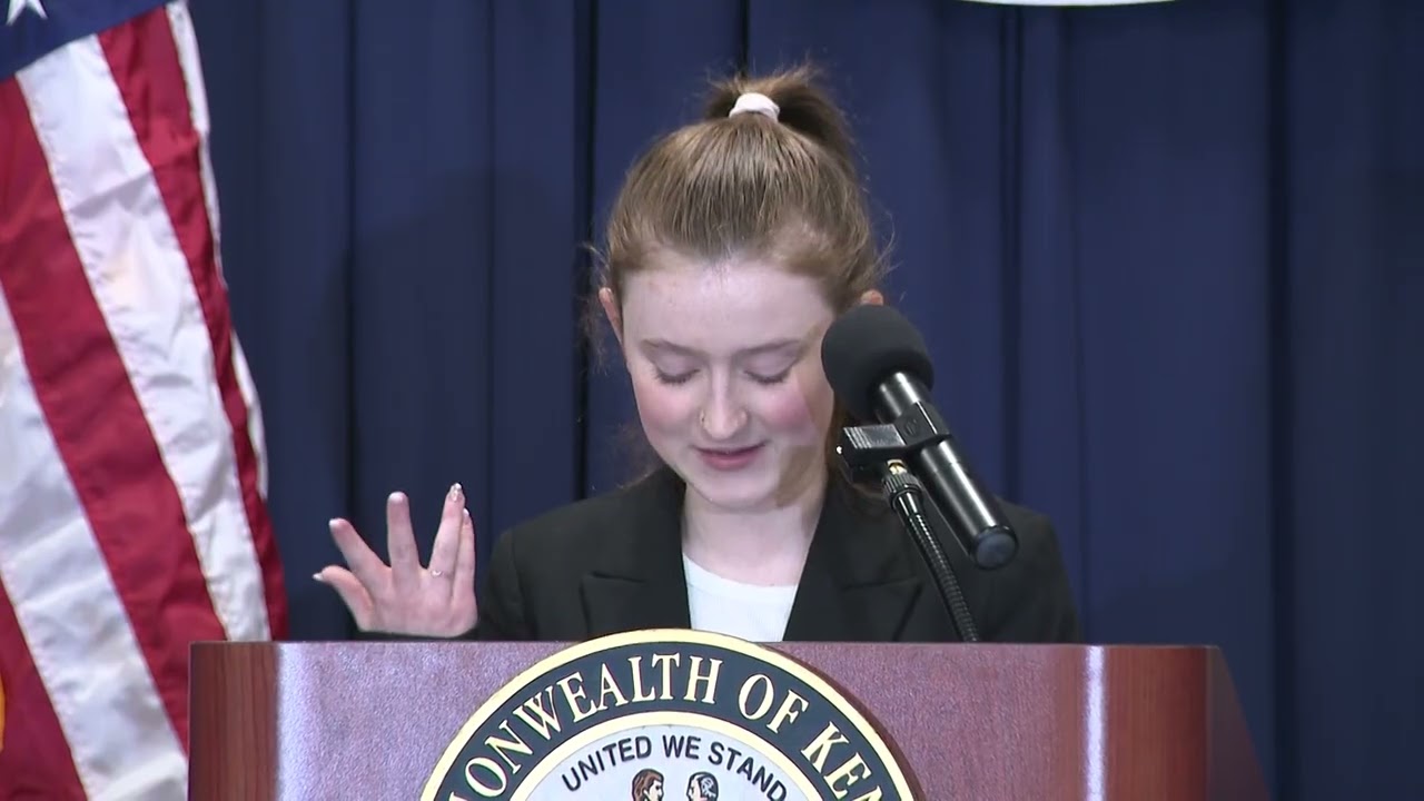 Kentucky girl with pediatric cancer shares her experience, brings first lady to tears