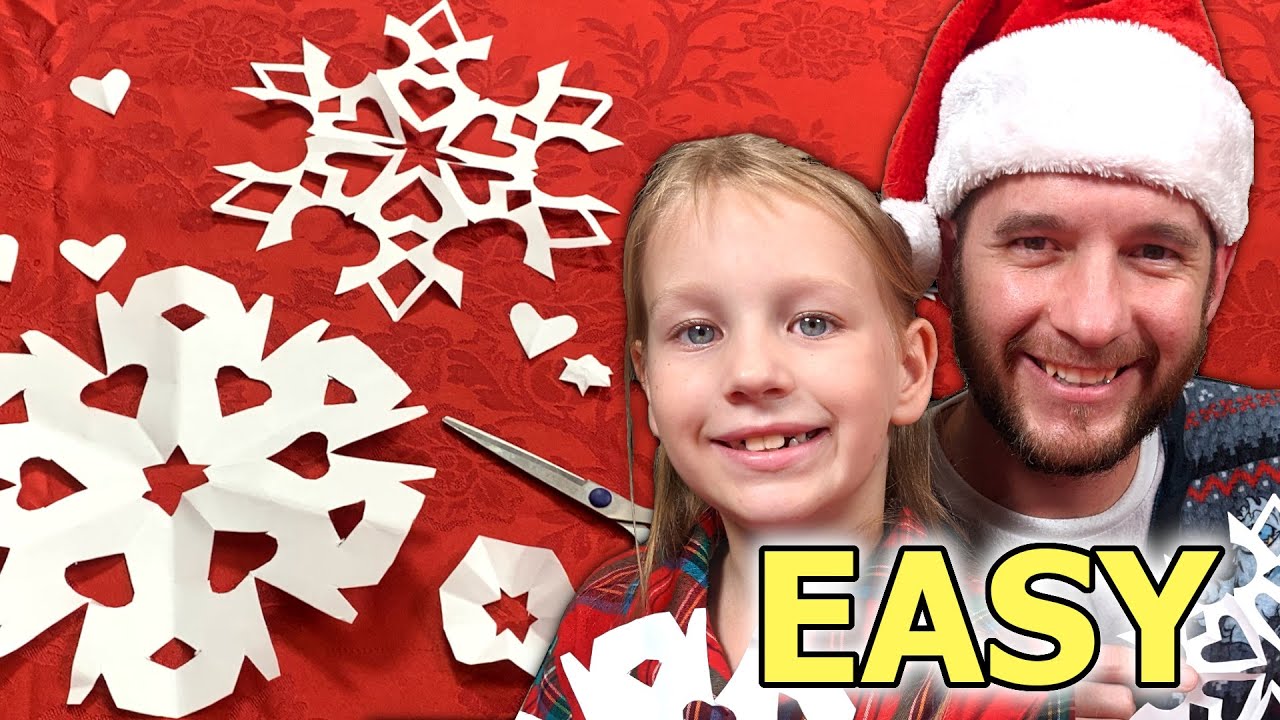 KIDS Can Do This! - How to make easy 6-sided paper snowflakes