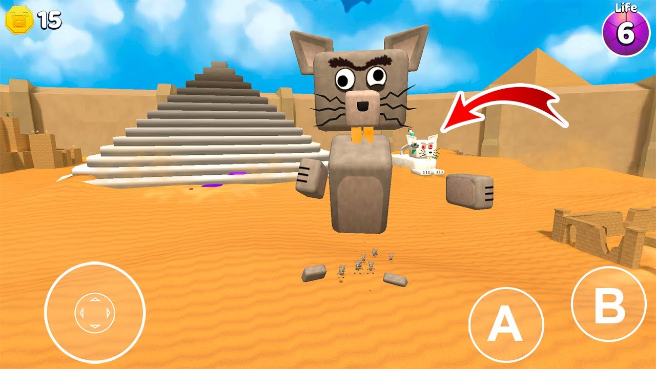 Rat Desert with Pyramid and Sphynx - Super Bear Adventure Gameplay Walkthrough
