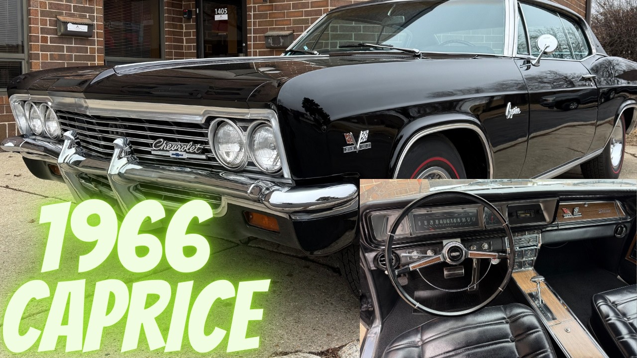 1966 Chevrolet Caprice - Triple Black -  Factory Bucket Seat & Console - 396 #s Match