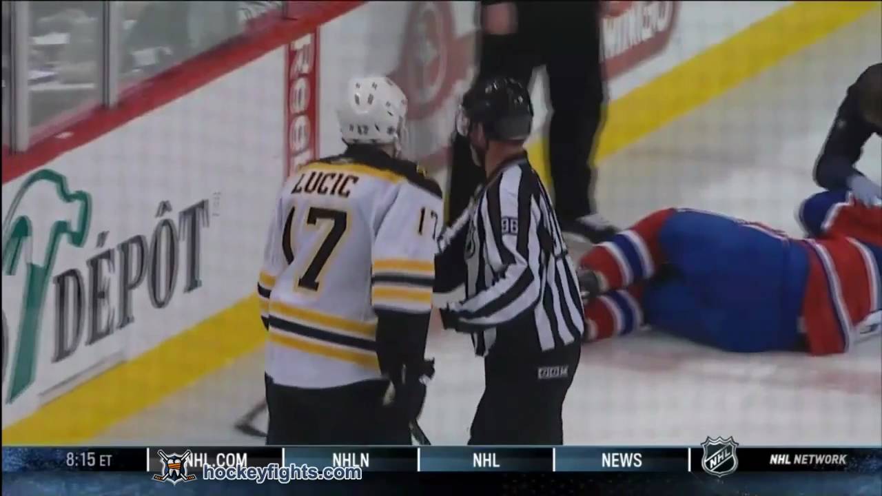 Milan Lucic Boards Jaroslav Spacek Apr 26, 2011 - CBC feed