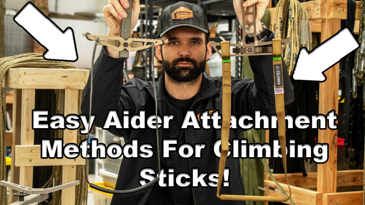How to Attache ANY Hang Free® Aider To Your Climbing Sticks! | Amsteel & Sewn Options