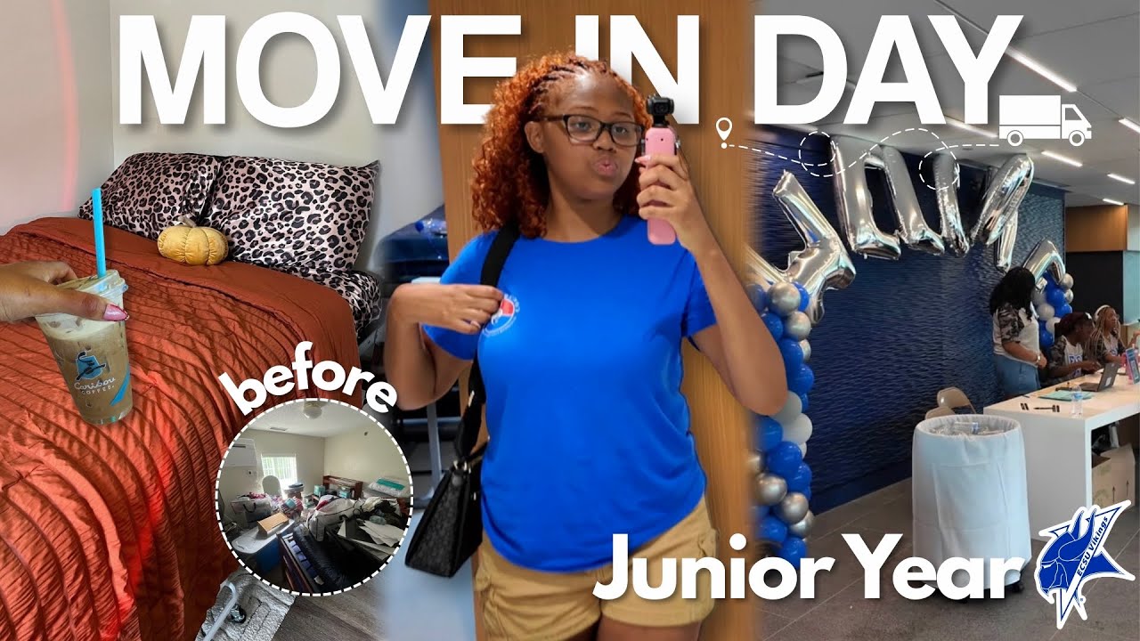 College MOVE IN DAY Vlog + Dorm Tour 2025 📦 | Junior year @ ECSU!
