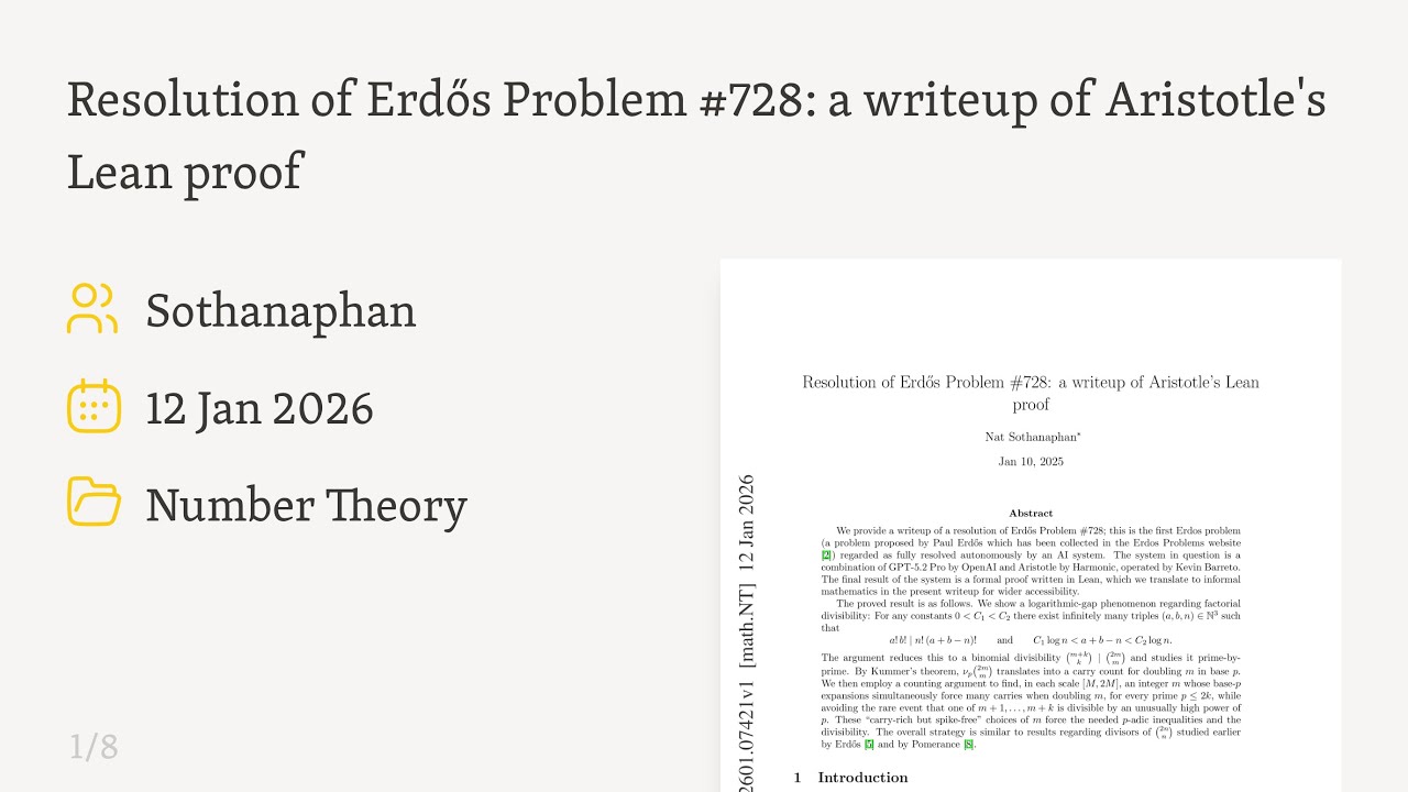 AI Solves Erdős Problem #728: The Aristotle Proof (2601.07421)