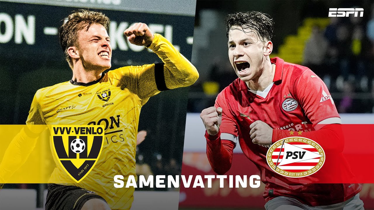 🟥 RODE KAART, VIJF GOALS en WINNENDE TREFFER IN EXTREMIS! 🍿 | Samenvatting VVV-Venlo - Jong PSV