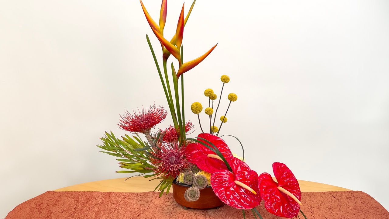 Simple Tropical Flower Arrangement