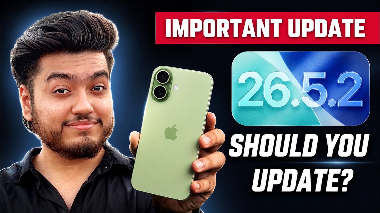 Important🚨 iOS 26.5.2 update in iPhone 17 & 16🚨 Battery? Should you update?